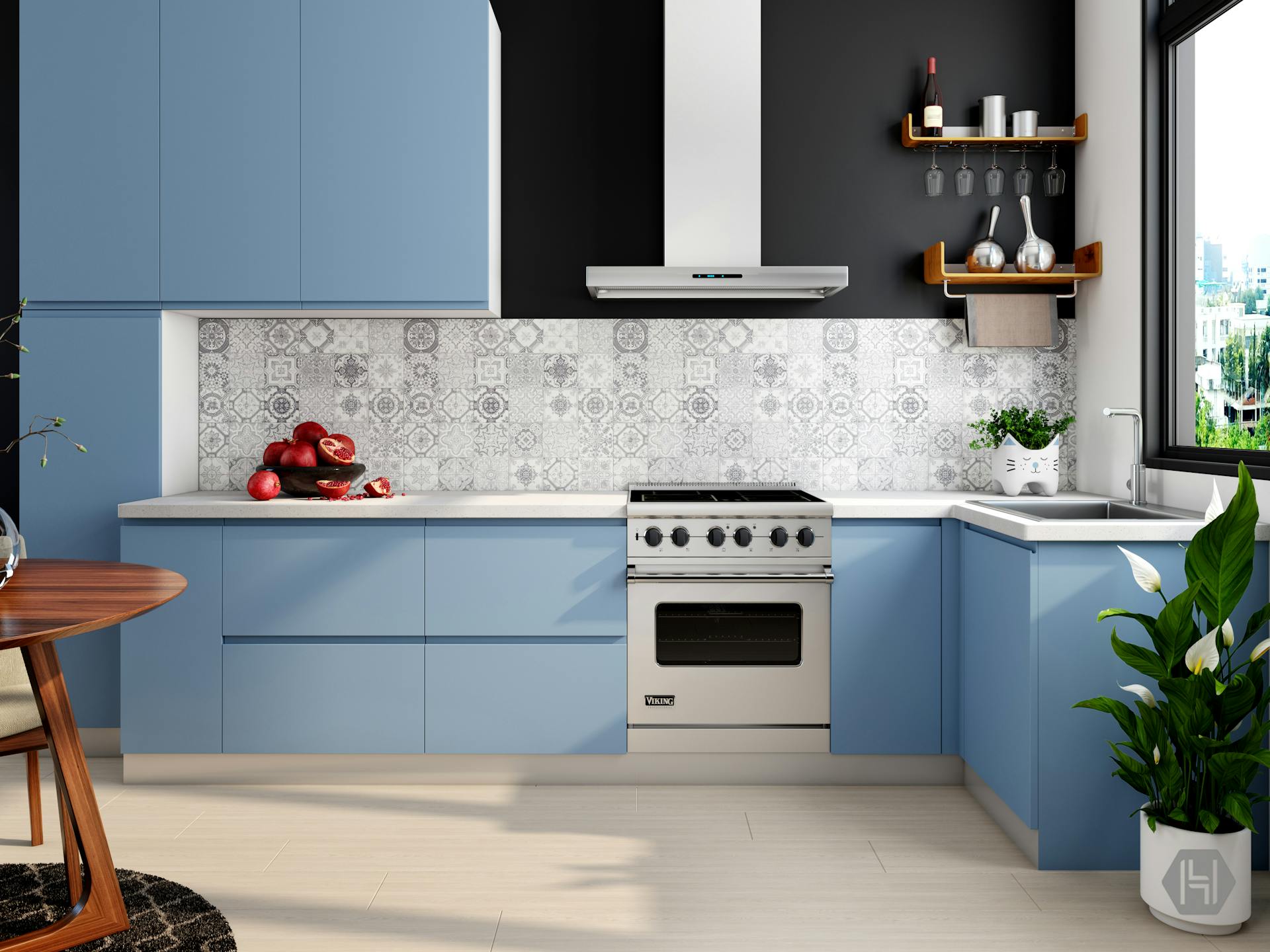 Modular Design Blue Cabinets